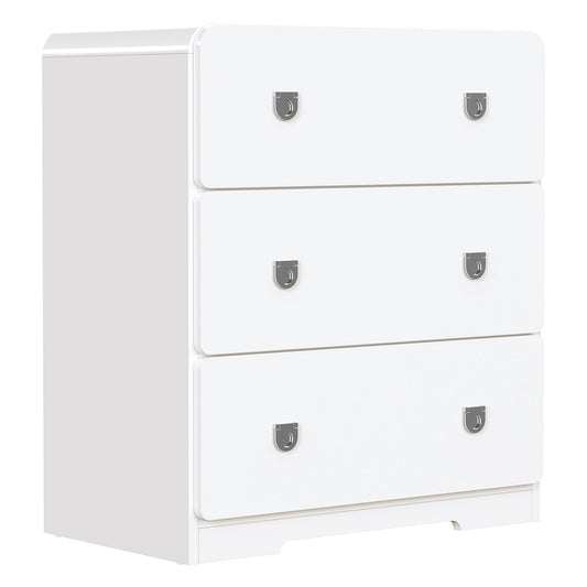 Painted 3-Drawer Nightstand For Bedroom