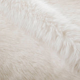 Animal Print Inspired Faux Fur Throw Blanket, Polar Bear