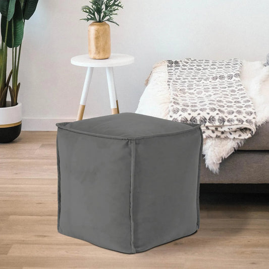 Square Pouf Bella Pewter