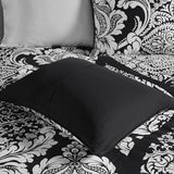 Traditional 7-Piece Cotton Comforter Set, Black