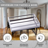 Stainless Steel Rectangular Tubular Serving Tray