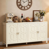 60" W Sideboard Cabinet with Adjustable Shelves and 4 Doors