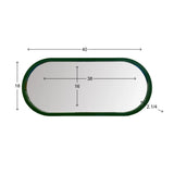 Osman Glossy Wild Green Wall Mirror