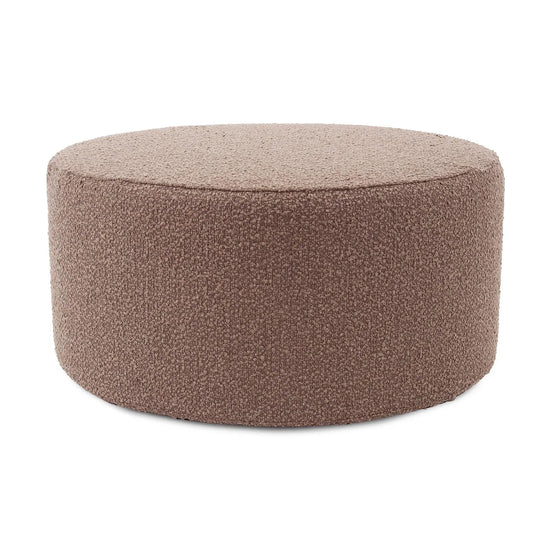 Universal Round Ottoman Cover Barbet Chocolate