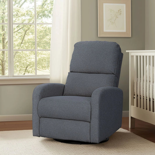 3-in-1 Swivel Glider Power Recliner Chair, Grey