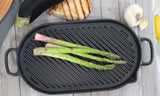 Chasseur French Oval Cast Iron Grill Pan 14-inch