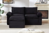 DERVAL 80" Loveseat with 1 Ottoman