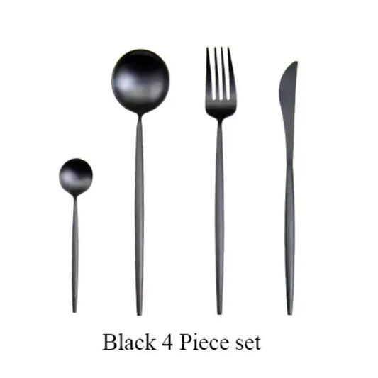 Mixora 304 Stainless Steel Gold Cutlery Set
