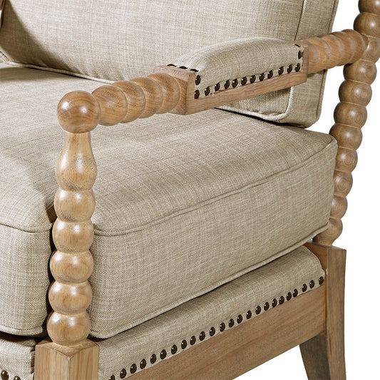Padded Armchair Classic Farmhouse Style Accent Chair *
