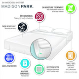 Luxurious Brushed Microfiber Deep Pocket Sheet Set, Seafoam