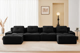 CORDELIA 153" 4-Seater Sofa with 2 Ottomans