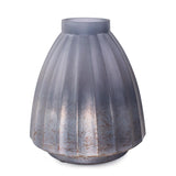 Cool Ice Blue Ribbed Vessel- Short