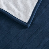 Heated Fleece & Sherpa Electric Bedding Blanket, Blue