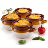 Kook Puebla Ceramic French Onion Crocks Set of 4