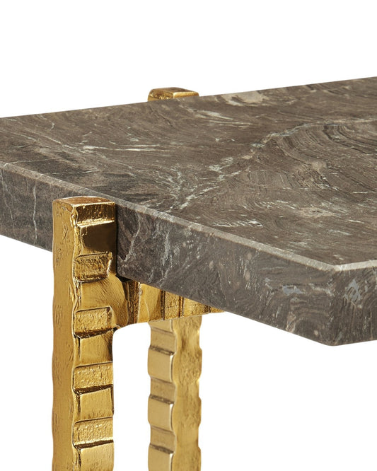 Flying Marble Gold Drinks Table