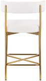 Rivage - Durable Stool With Gold Frame (Set of 2)
