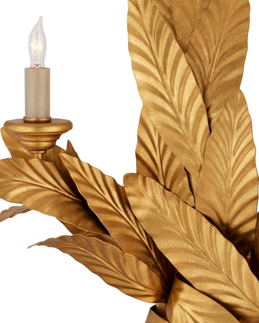 Apollo Gold Twisted Leaf Wall Sconce
