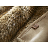 Animal Print Inspired Faux Fur Throw Blanket, Bobcat