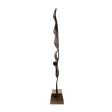 Black Elemental Leaf Sculpture - Large