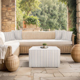 Indoor/Outdoor Universal Square Ottoman Dune Sand