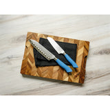 EcoCut 2 Piece Santoku Knife Set With Blade Guards, Blue