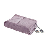 Heated Microlight Plush Electric Bedding Blanket, Lavender