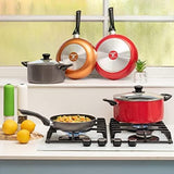 3-Piece Nonstick Aluminum Cookware Set with Lid