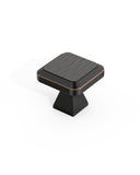 DESIGN1005 Matte Black Cabinet Knobs | Square Drawer Pulls for Modern Cabinets