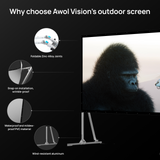 120''-200'' Outdoor Portable Fold Matte White Screen