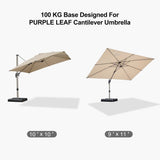 PURPLE LEAF OPEN BOX Cantilever  Umbrella Weighted Base ZY01HLRBASE-100
