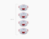 Nest™ Lock 4-Piece Red 1L Round Food Container Set