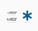 Space Steel Folding Handle Non-Stick 2-piece Frying Pan Set