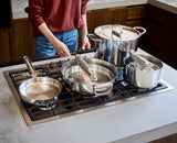 Space Steel Folding Handle 6-Piece Cookware Set
