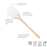 Flex-Core® Silicone and Wood Spatula