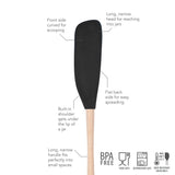 Flex-Core® Silicone and Wood Jar Scraper