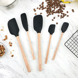 Flex-Core® Silicone and Wood Spatulas - Set of 5
