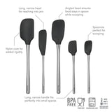 Flex-Core® Silicone and Stainless Steel Spatulas - Set of 5