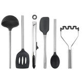 Silicone and Stainless Steel Utensils - Set of 6