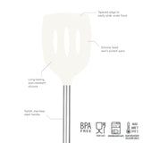 Silicone and Stainless Steel Slotted Turner