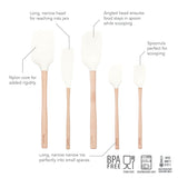 Flex-Core® Silicone and Wood Spatulas - Set of 5