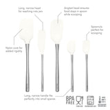 Flex-Core® Silicone and Stainless Steel Spatulas - Set of 5