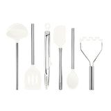 Silicone and Stainless Steel Utensils - Set of 6