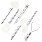 Silicone and Stainless Steel Utensils - Set of 6