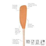 Flex-Core® Silicone and Wood Jar Scraper