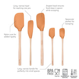 Flex-Core® Silicone and Wood Spatulas - Set of 5