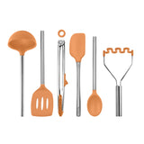 Silicone and Stainless Steel Utensils - Set of 6