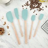 Flex-Core® Silicone and Wood Spatulas - Set of 5