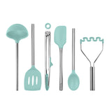 Silicone and Stainless Steel Utensils - Set of 6
