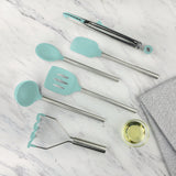 Silicone and Stainless Steel Utensils - Set of 6