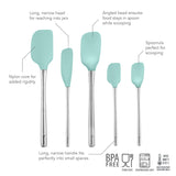 Flex-Core® Silicone and Stainless Steel Spatulas - Set of 5